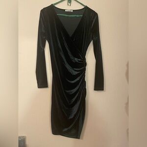 Bodycon Ruched Green Dress